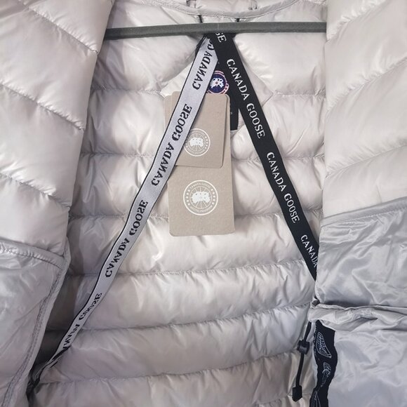 Canada Goose Light Grey Hooded Down Jacket - Picture 3 of 8